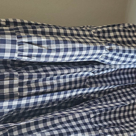 Draper James Navy and White Gingham Loretta ShirtDress Size L With Pockets NWT - Picture 8 of 9
